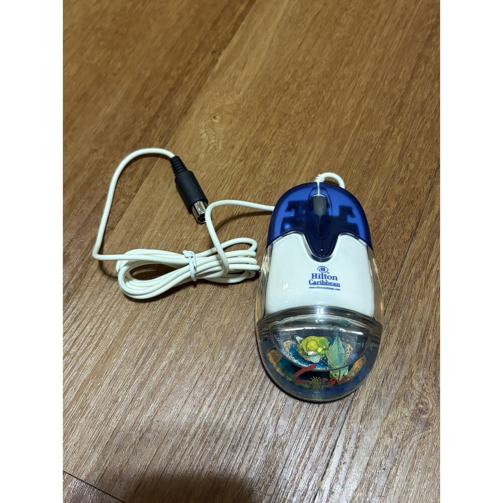 Aqua AM-940-P Liquid Filled Computer Mouse Hilton Caribbean Branded Never Used